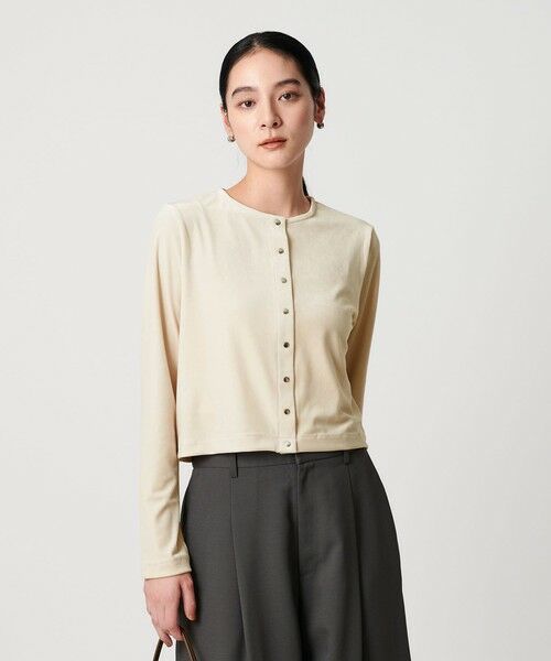 BEAUTY&YOUTH UNITED ARROWS / ビューティー&ユース ユナイテッドアローズ カーディガン・ボレロ | ベロアコンパクト カーディガン | 詳細2