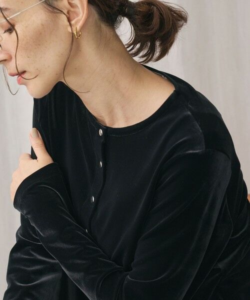 BEAUTY&YOUTH UNITED ARROWS / ビューティー&ユース ユナイテッドアローズ カーディガン・ボレロ | ベロアコンパクト カーディガン | 詳細10