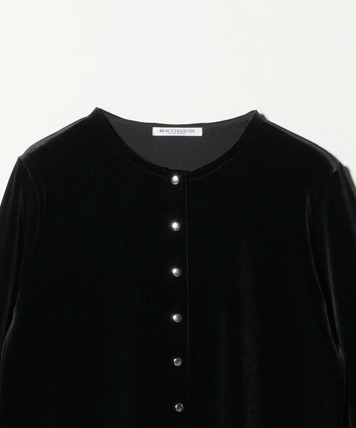 BEAUTY&YOUTH UNITED ARROWS / ビューティー&ユース ユナイテッドアローズ カーディガン・ボレロ | ベロアコンパクト カーディガン | 詳細15