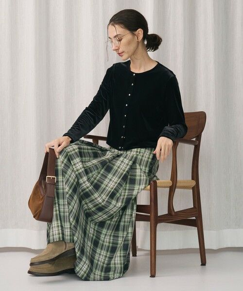 BEAUTY&YOUTH UNITED ARROWS / ビューティー&ユース ユナイテッドアローズ カーディガン・ボレロ | ベロアコンパクト カーディガン | 詳細12