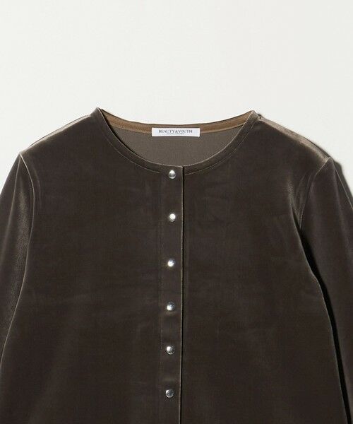 BEAUTY&YOUTH UNITED ARROWS / ビューティー&ユース ユナイテッドアローズ カーディガン・ボレロ | ベロアコンパクト カーディガン | 詳細23