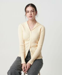 BEAUTY&YOUTH UNITED ARROWS / ビューティー&ユース ユナイテッドアローズ カーディガン・ボレロ | コットンカシミヤ リブセーラーカラー カーディガン ウォッシャブル