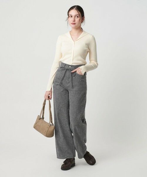 BEAUTY&YOUTH UNITED ARROWS / ビューティー&ユース ユナイテッドアローズ カーディガン・ボレロ | コットンカシミヤ リブセーラーカラー カーディガン ウォッシャブル | 詳細1