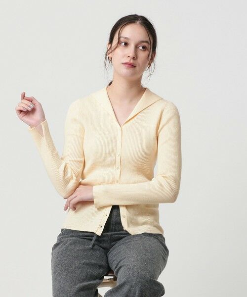 BEAUTY&YOUTH UNITED ARROWS / ビューティー&ユース ユナイテッドアローズ カーディガン・ボレロ | コットンカシミヤ リブセーラーカラー カーディガン ウォッシャブル | 詳細2