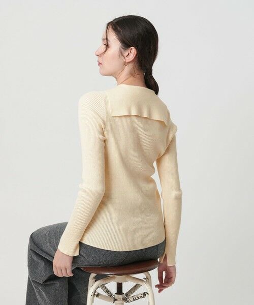 BEAUTY&YOUTH UNITED ARROWS / ビューティー&ユース ユナイテッドアローズ カーディガン・ボレロ | コットンカシミヤ リブセーラーカラー カーディガン ウォッシャブル | 詳細3