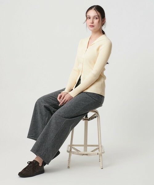 BEAUTY&YOUTH UNITED ARROWS / ビューティー&ユース ユナイテッドアローズ カーディガン・ボレロ | コットンカシミヤ リブセーラーカラー カーディガン ウォッシャブル | 詳細4