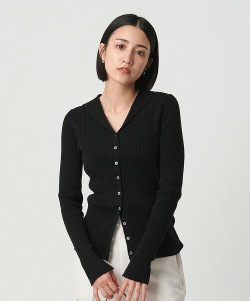 BEAUTY&YOUTH UNITED ARROWS / ビューティー&ユース ユナイテッドアローズ カーディガン・ボレロ | コットンカシミヤ リブセーラーカラー カーディガン ウォッシャブル | 詳細12