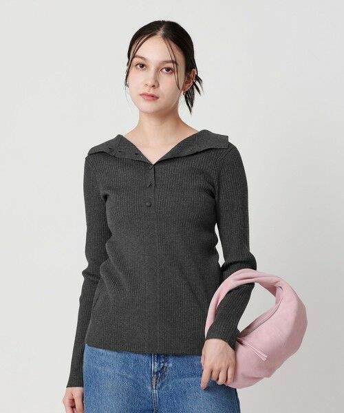 BEAUTY & YOUTH UNITED ARROWS/ビューティー&ユース ユナイテッドアローズ ポリエステルブレンド シャツカーディガン 2WAY DK. GRAY FREE BEAUTY & YOUTH UNITED ARROWS/ビューティー&ユース ユナイテッドアローズ ポリエステルブレンド シャツカーディガン 2WAY DK. GRAY FREE