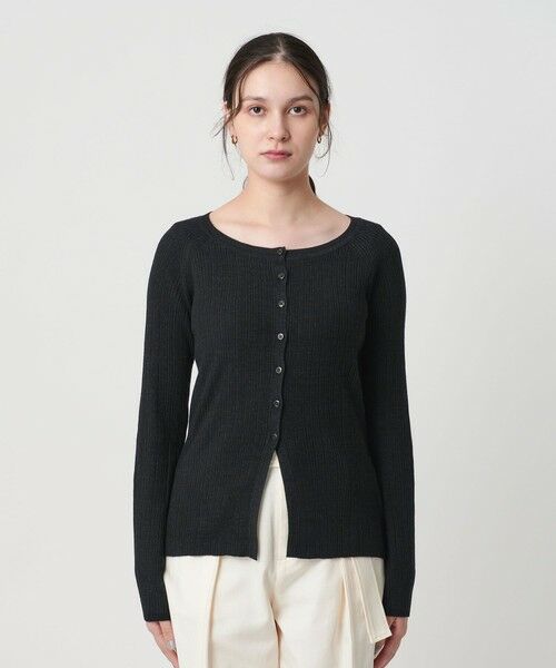 BEAUTY&YOUTH UNITED ARROWS / ビューティー&ユース ユナイテッドアローズ カーディガン・ボレロ | ポリエステルブレンド メランジリブ カーディガン ウォッシャブル | 詳細5