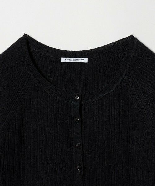 BEAUTY&YOUTH UNITED ARROWS / ビューティー&ユース ユナイテッドアローズ カーディガン・ボレロ | ポリエステルブレンド メランジリブ カーディガン ウォッシャブル | 詳細10
