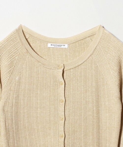 BEAUTY&YOUTH UNITED ARROWS / ビューティー&ユース ユナイテッドアローズ カーディガン・ボレロ | ポリエステルブレンド メランジリブ カーディガン ウォッシャブル | 詳細17