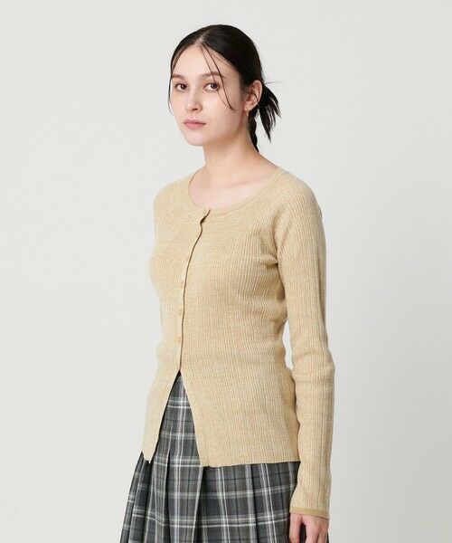 BEAUTY&YOUTH UNITED ARROWS / ビューティー&ユース ユナイテッドアローズ カーディガン・ボレロ | ポリエステルブレンド メランジリブ カーディガン ウォッシャブル | 詳細13