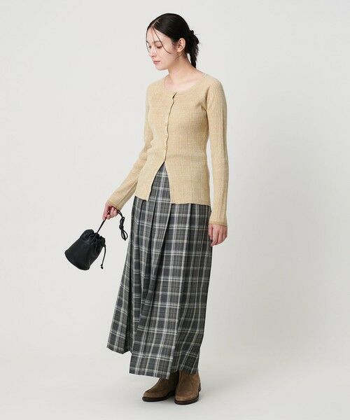 BEAUTY&YOUTH UNITED ARROWS / ビューティー&ユース ユナイテッドアローズ カーディガン・ボレロ | ポリエステルブレンド メランジリブ カーディガン ウォッシャブル | 詳細14