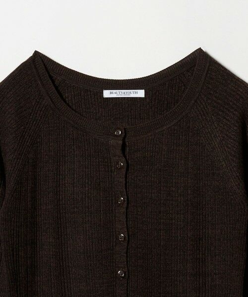 BEAUTY&YOUTH UNITED ARROWS / ビューティー&ユース ユナイテッドアローズ カーディガン・ボレロ | ポリエステルブレンド メランジリブ カーディガン ウォッシャブル | 詳細29