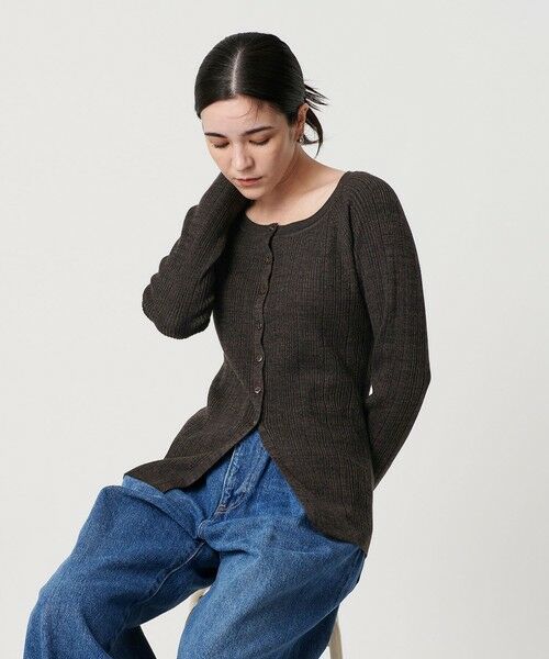 BEAUTY&YOUTH UNITED ARROWS / ビューティー&ユース ユナイテッドアローズ カーディガン・ボレロ | ポリエステルブレンド メランジリブ カーディガン ウォッシャブル | 詳細25