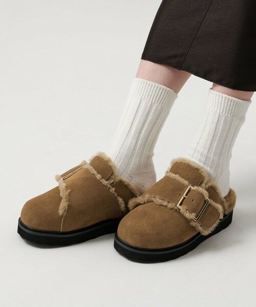 BEAUTY & YOUTH UNITED ARROWS/ビューティー&ユース ユナイテッドアローズ <MOHI.>スエード ビッグベルト ボストンサンダル MOCA 22.5〜23cm(36)