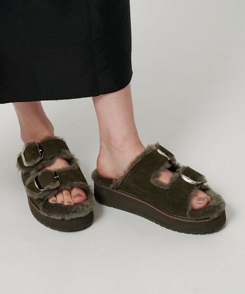 BEAUTY&YOUTH UNITED ARROWS / ビューティー&ユース ユナイテッドアローズ サンダル | 【別注】＜EMU Australia＞ムートン バックル サンダル | 詳細1