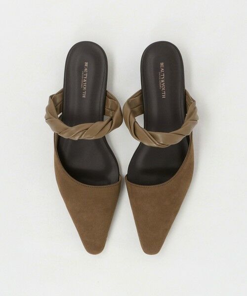 BEAUTY&YOUTH UNITED ARROWS / ビューティー&ユース ユナイテッドアローズ サンダル | スエードライク ツイスト ストラップ ミュール | 詳細12
