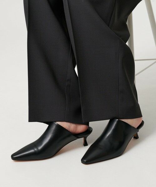 BEAUTY&YOUTH UNITED ARROWS / ビューティー&ユース ユナイテッドアローズ サンダル | レザーライク ポインテッド ミュール | 詳細1