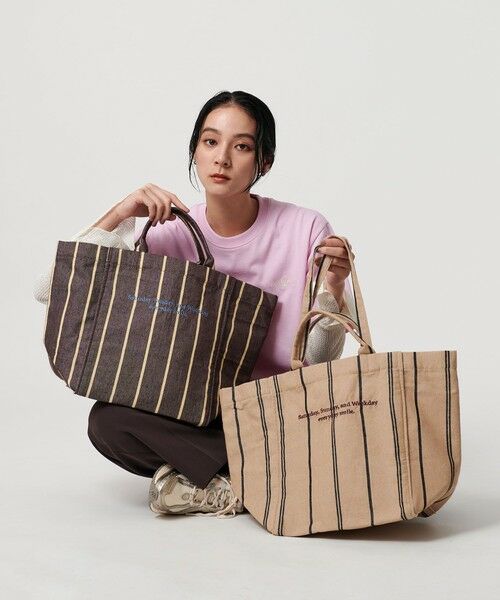 BEAUTY&YOUTH UNITED ARROWS / ビューティー&ユース ユナイテッドアローズ トートバッグ | 【別注】＜beej＞ストライプ トートバッグ -2WAY- | 詳細4