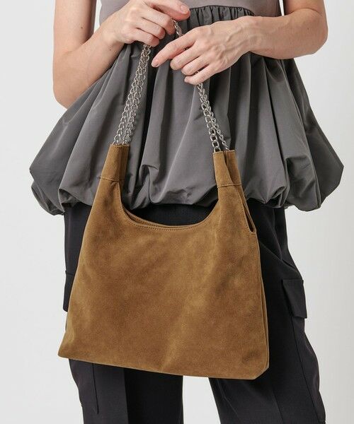 BEAUTY & YOUTH UNITED ARROWS/ビューティー&ユース ユナイテッドアローズ スエードライク チェーン ショルダーバッグ BEIGE FREE BEAUTY & YOUTH UNITED ARROWS/ビューティー&ユース ユナイテッドアローズ スエードライク チェーン ショルダーバッグ BEIGE FREE