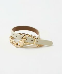 BEAUTY&YOUTH UNITED ARROWS / ビューティー&ユース ユナイテッドアローズ ブレスレット・バングル | メタルチェーン×レザーベルト ブレスレット