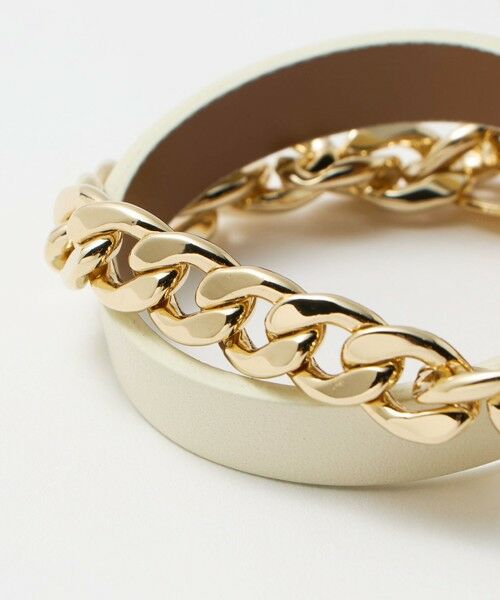 BEAUTY&YOUTH UNITED ARROWS / ビューティー&ユース ユナイテッドアローズ ブレスレット・バングル | メタルチェーン×レザーベルト ブレスレット | 詳細4