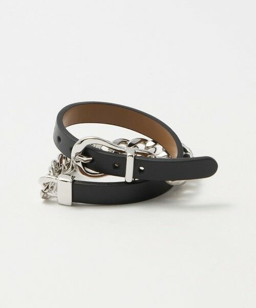 BEAUTY&YOUTH UNITED ARROWS / ビューティー&ユース ユナイテッドアローズ ブレスレット・バングル | メタルチェーン×レザーベルト ブレスレット | 詳細8