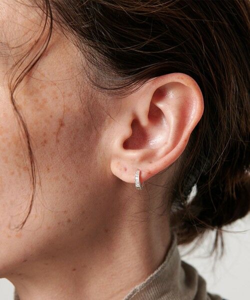 BEAUTY&YOUTH UNITED ARROWS / ビューティー&ユース ユナイテッドアローズ ピアス・イヤリング | ＜BAITS＞キュービックジルコニア ミニフープ ピアス | 詳細1