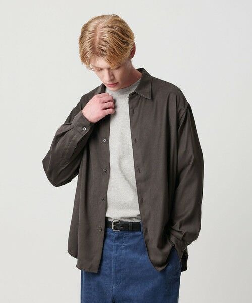 BEAUTY&YOUTH UNITED ARROWS / ビューティー&ユース ユナイテッドアローズ シャツ・ブラウス | スエード タッチ レギュラー シャツ FORM型 | 詳細1
