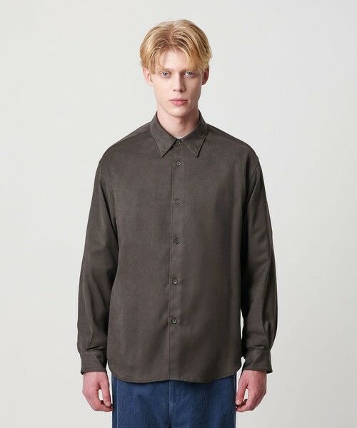 BEAUTY&YOUTH UNITED ARROWS / ビューティー&ユース ユナイテッドアローズ シャツ・ブラウス | スエード タッチ レギュラー シャツ FORM型 | 詳細4