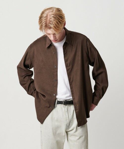 BEAUTY&YOUTH UNITED ARROWS / ビューティー&ユース ユナイテッドアローズ シャツ・ブラウス | スエード タッチ レギュラー シャツ FORM型 | 詳細11