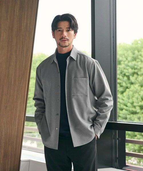 BEAUTY & YOUTH UNITED ARROWS/ビューティー&ユース ユナイテッドアローズ 【WEB限定 WARDROBE SMART】ウールライク シャツ LT. GRAY L