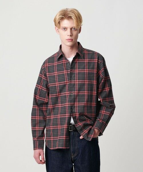 BEAUTY & YOUTH UNITED ARROWS/ビューティー&ユース ユナイテッドアローズ H/COUNT VYL チェックレギュラーシャツ FORM型 DK. GRAY S BEAUTY & YOUTH UNITED ARROWS/ビューティー&ユース ユナイテッドアローズ H/COUNT VYL チェックレギュラーシャツ FORM型 DK. GRAY S