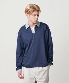 BEAUTY&YOUTH UNITED ARROWS / ビューティー&ユース ユナイテッドアローズ カットソー | シャイニー スムース コンビ スキッパー カットソー
