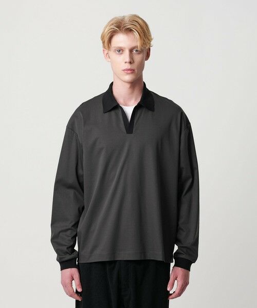 BEAUTY&YOUTH UNITED ARROWS / ビューティー&ユース ユナイテッドアローズ カットソー | シャイニー スムース コンビ スキッパー カットソー | 詳細3