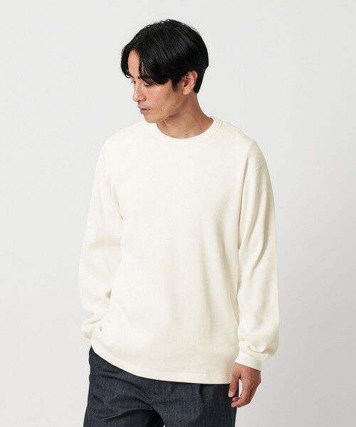 BEAUTY&YOUTH UNITED ARROWS / ビューティー&ユース ユナイテッドアローズ カットソー | ハイゲージ ガスコットン サーマル クルーネック カットソー | 詳細1