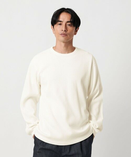 BEAUTY & YOUTH UNITED ARROWS/ビューティー&ユース ユナイテッドアローズ ハイゲージ ガスコットン サーマル クルーネック カットソー WHITE L BEAUTY & YOUTH UNITED ARROWS/ビューティー&ユース ユナイテッドアローズ ハイゲージ ガスコットン サーマル クルーネック カットソー WHITE L