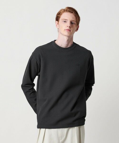 BEAUTY & YOUTH UNITED ARROWS/ビューティー&ユース ユナイテッドアローズ <LACOSTE for BEAUTY & YOUTH>ワントーン ロングスリーブ Tシャツ DK. GRAY XL BEAUTY & YOUTH UNITED ARROWS/ビューティー&ユース ユナイテッドアローズ <LACOSTE for BEAUTY & YOUTH>ワントーン ロングスリーブ Tシャツ DK. GRAY XL