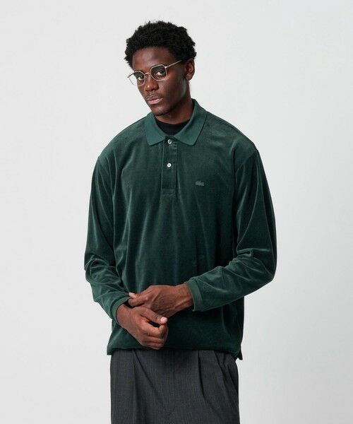 BEAUTY & YOUTH UNITED ARROWS/ビューティー&ユース ユナイテッドアローズ <LACOSTE for BEAUTY & YOUTH> ベロア ポロシャツ DK. GREEN M BEAUTY & YOUTH UNITED ARROWS/ビューティー&ユース ユナイテッドアローズ <LACOSTE for BEAUTY & YOUTH> ベロア ポロシャツ DK. GREEN M