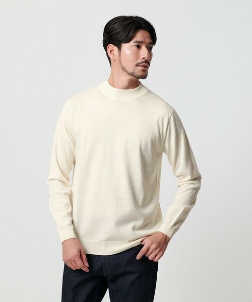 BEAUTY&YOUTH UNITED ARROWS / ビューティー&ユース ユナイテッドアローズ ニット・セーター | 【WEB限定 WARDROBE SMART】マシーンウォッシャブル ウールミックス ジャケット クルーネック | 詳細1