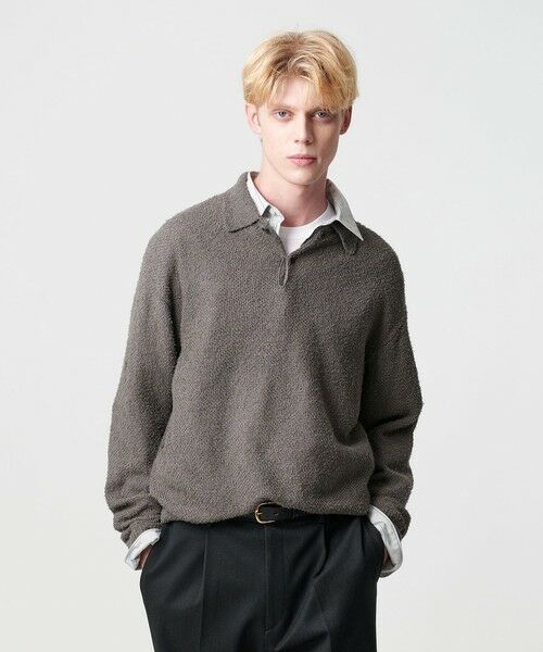 BEAUTY & YOUTH UNITED ARROWS/ビューティー&ユース ユナイテッドアローズ ニュアンス カール 2B ポロニット OLIVE M