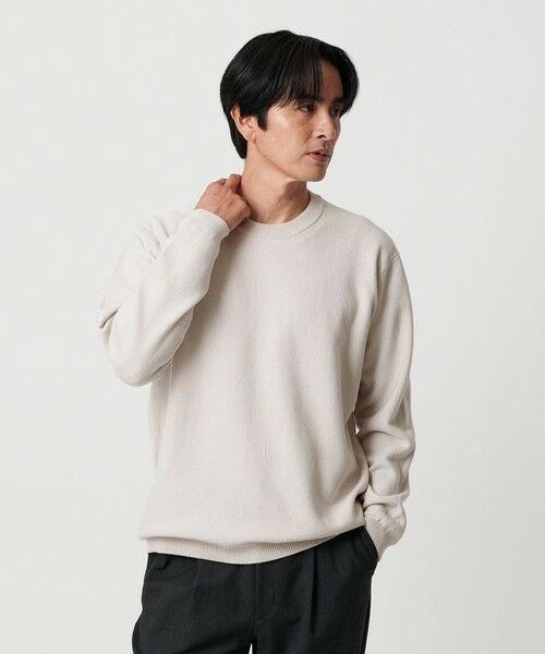 BEAUTY & YOUTH UNITED ARROWS/ビューティー&ユース ユナイテッドアローズ ガスコットン リンクス クルーネック ニット LT. GRAY S BEAUTY & YOUTH UNITED ARROWS/ビューティー&ユース ユナイテッドアローズ ガスコットン リンクス クルーネック ニット LT. GRAY S
