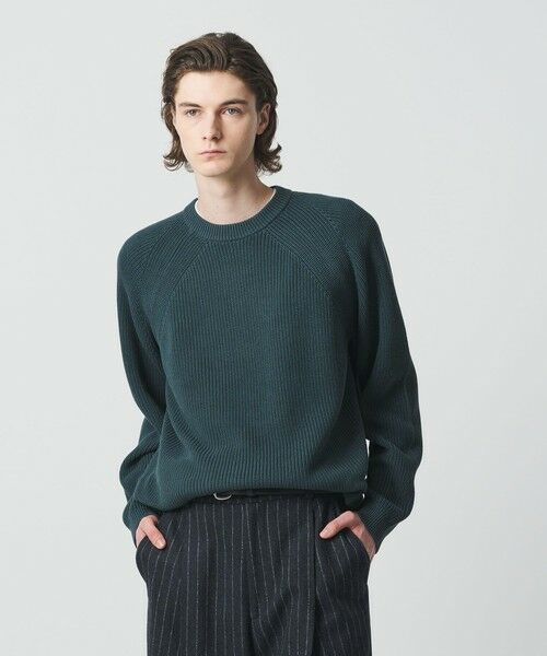 BEAUTY & YOUTH UNITED ARROWS/ビューティー&ユース ユナイテッドアローズ クリスプ アゼ スリーク クルーネック ニット COBALT M