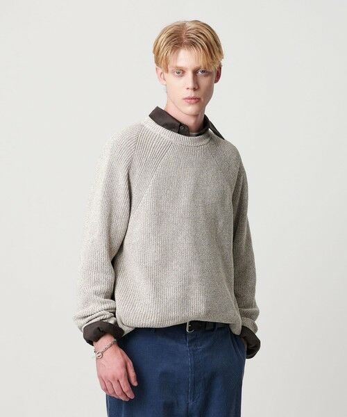 BEAUTY&YOUTH UNITED ARROWS / ビューティー&ユース ユナイテッドアローズ ニット・セーター | クリスプ アゼ スリーク クルーネック ニット | 詳細11