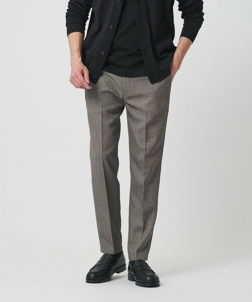 BEAUTY&YOUTH UNITED ARROWS / ビューティー&ユース ユナイテッドアローズ スラックス・ドレスパンツ | 【WEB限定 WARDROBE SMART】LANATEC シャンブレー ノープリーツ パンツ(LT.GRAY)