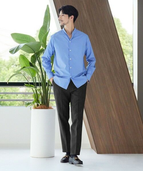 BEAUTY&YOUTH UNITED ARROWS / ビューティー&ユース ユナイテッドアローズ スラックス・ドレスパンツ | 【WEB限定 WARDROBE SMART】LANATEC シャンブレー ノープリーツ パンツ | 詳細1