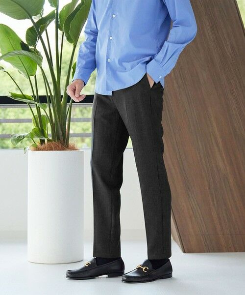 BEAUTY&YOUTH UNITED ARROWS / ビューティー&ユース ユナイテッドアローズ スラックス・ドレスパンツ | 【WEB限定 WARDROBE SMART】LANATEC シャンブレー ノープリーツ パンツ | 詳細3