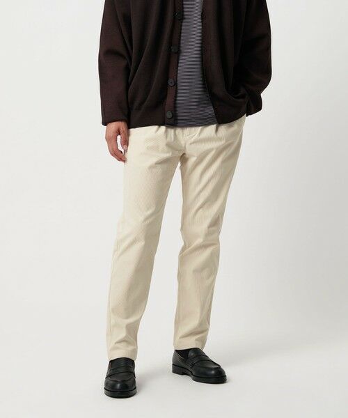 BEAUTY&YOUTH UNITED ARROWS / ビューティー&ユース ユナイテッドアローズ その他パンツ | トリコット コーデュロイ 1プリーツ イージーパンツ NO.5 ストレッチ(OFF WHITE)