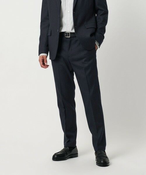 BEAUTY & YOUTH UNITED ARROWS/ビューティー&ユース ユナイテッドアローズ ストレッチ サキソニー ノープリーツ スリムパンツ セットアップ対応 NAVY M BEAUTY & YOUTH UNITED ARROWS/ビューティー&ユース ユナイテッドアローズ ストレッチ サキソニー ノープリーツ スリムパンツ セットアップ対応 NAVY M